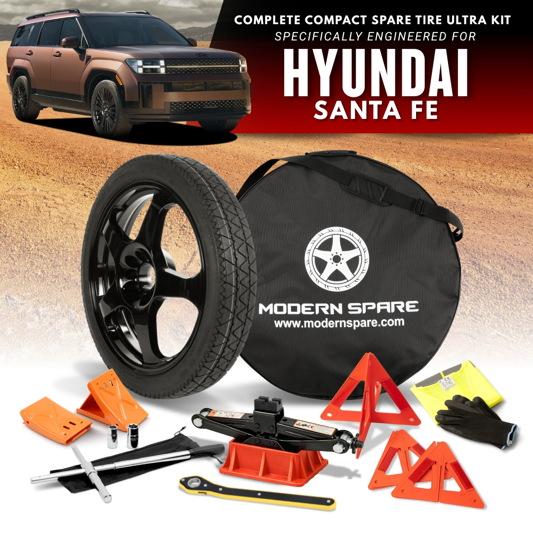 For All 2020-2026 Hyundai Santa Fe Models (Including Hybrid)- Spare Tire And Complete Accessory Kit Options
