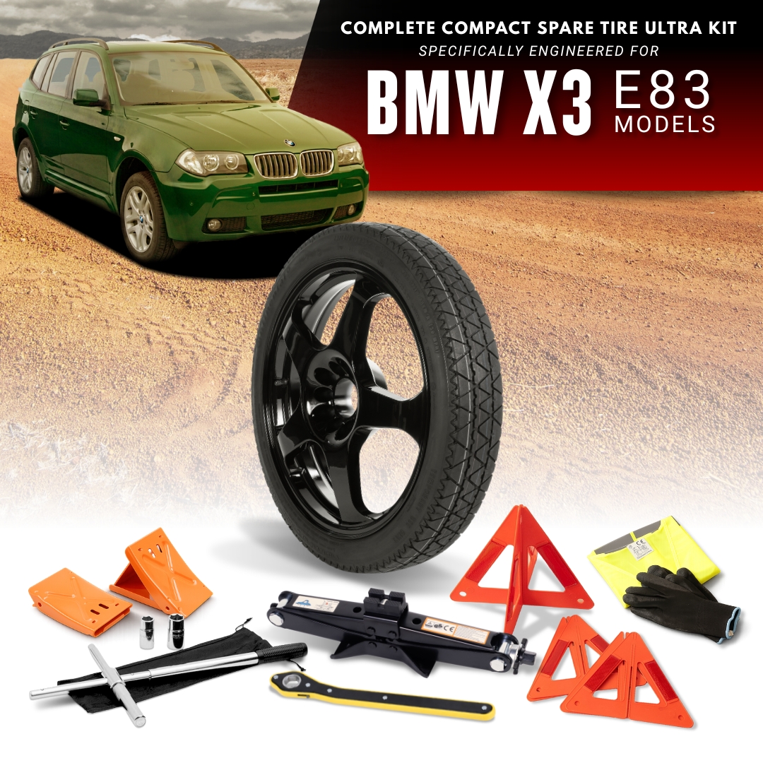 Fits All 2003-2010 BMW X3 (E83) Models- Spare Tire And Complete Accessory Kit Options