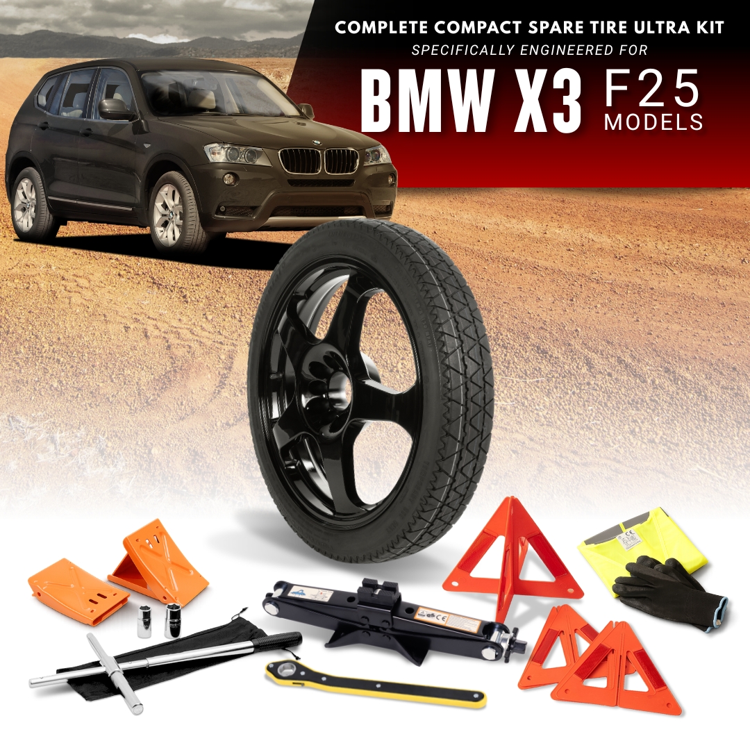 Fits All 2011-2017 BMW X3 (F25) Models- Spare Tire And Complete Accessory Kit Options