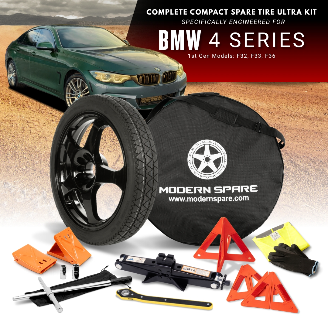 For All 2013-2020 BMW 4 Series (1st Gen F32/F33/F36)- Spare Tire And Complete Accessory Kit Options