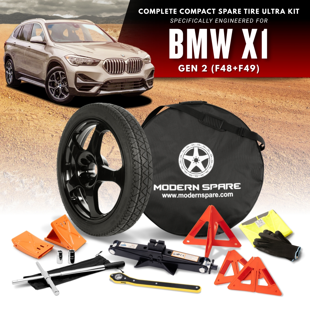 Fits All 2016-2022 BMW X1 (F48/F49) Models- Spare Tire And Complete Accessory Kit Options