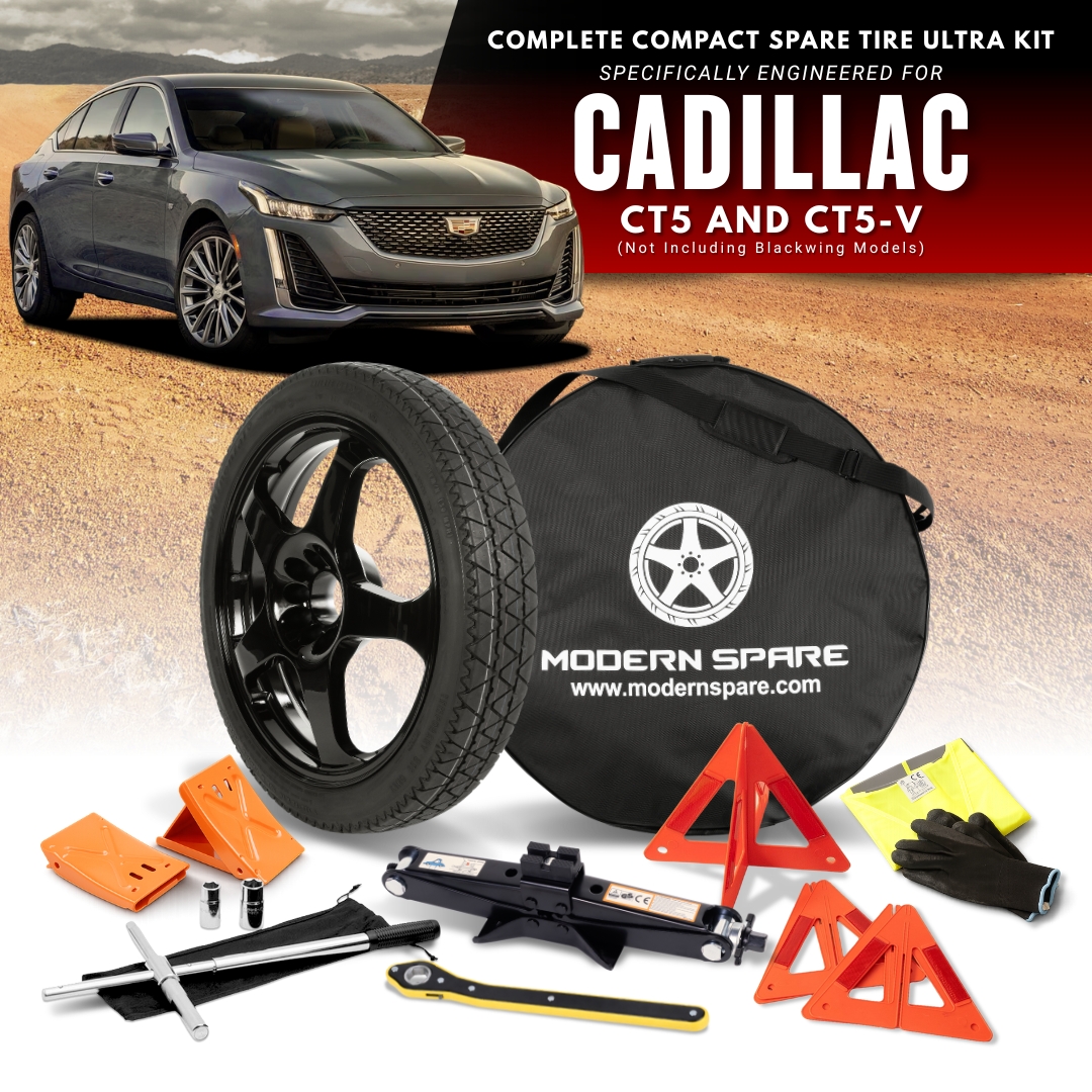 Fits 2019-2026 Cadillac CT5 And CT5-V (Non-Blackwing) Models- Spare Tire And Complete Accessory Kit Options