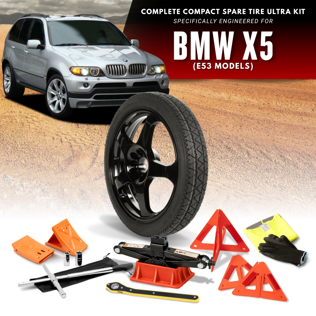Fits All 1999-2006 BMW X5 (E53) Models- Spare Tire And Complete Accessory Kit Options