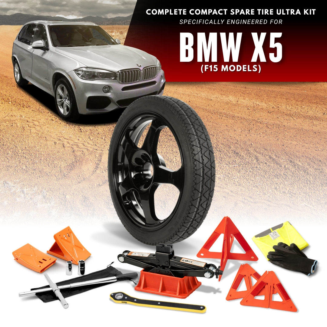 Fits All 2014-2018 BMW X5 (F15) Models- Spare Tire And Complete Accessory Kit Options