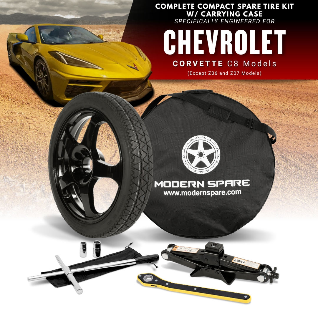 For All 2020-2024 Chevrolet Corvette C8 Models (Except Z06, Z07) - Spare Tire And Complete Accessory Kit Options