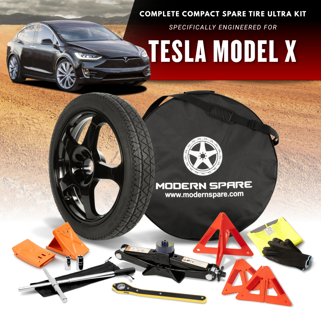Fits All 2015-2026 Tesla Model X Trim Levels- Spare Tire And Complete Accessory Kit Options