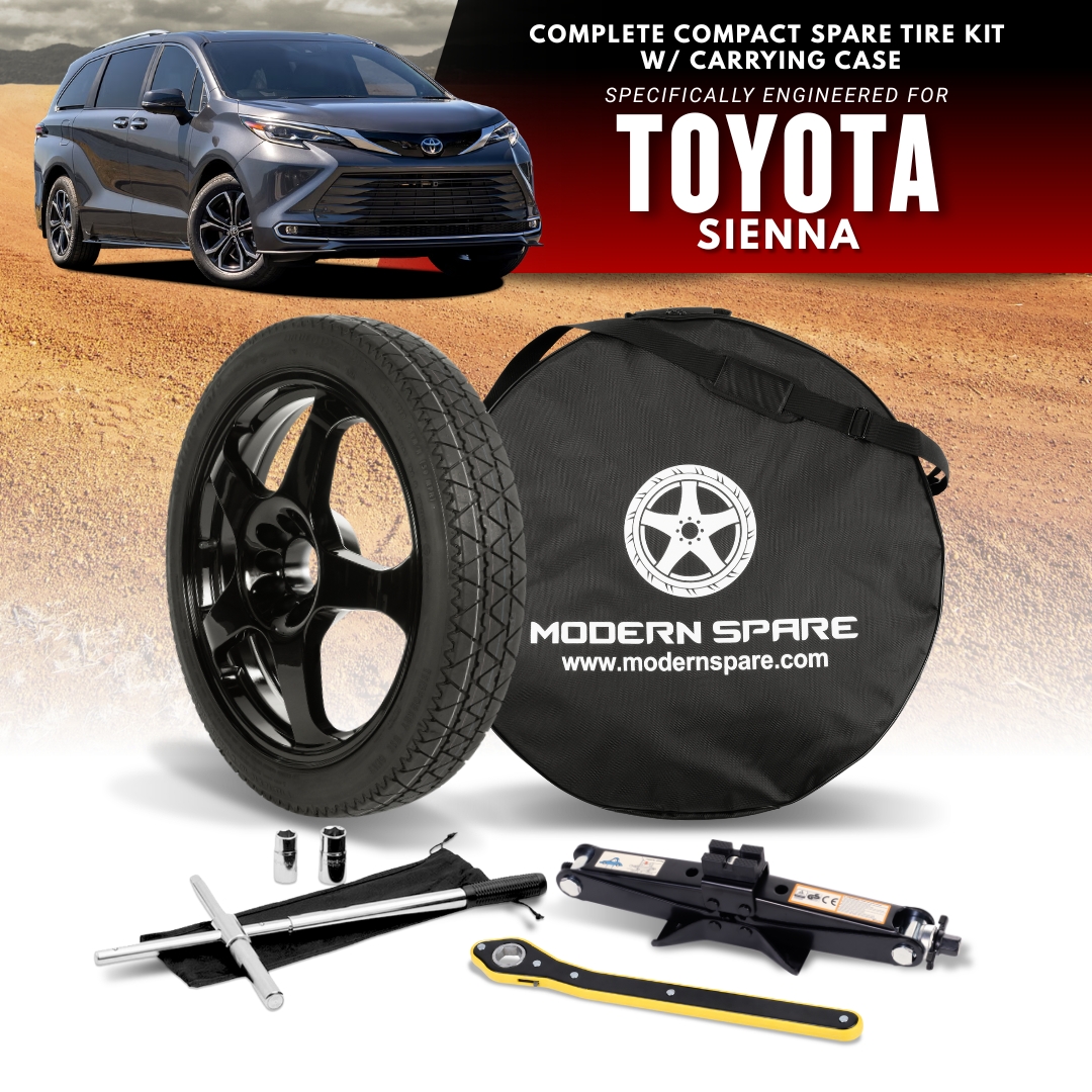 Fits All 2021-2026 Toyota Sienna Models- Spare Tire And Complete Accessory Kit Options