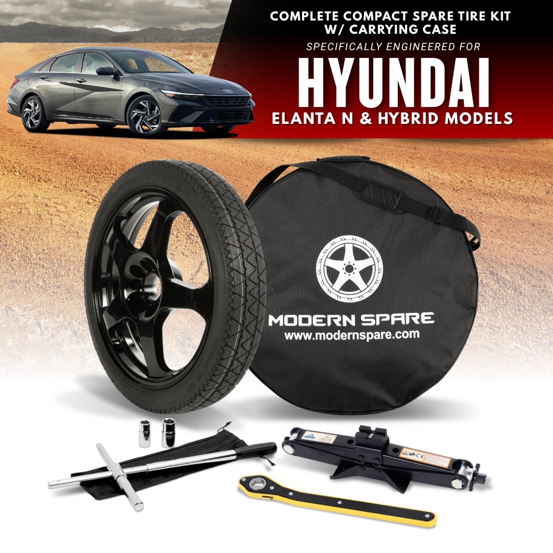 For All 2021-2026 Hyundai Elantra Hybrid and Elantra N Models- Spare Tire And Complete Accessory Kit Options