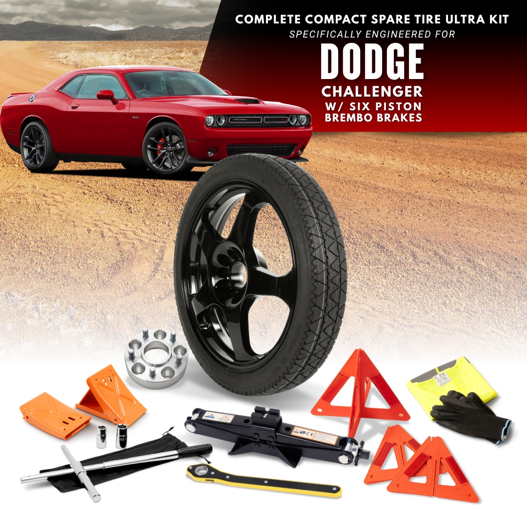Fits 2021-2023 Dodge Challenger Models W/ Six Piston Brembo Brakes - Spare Tire And Complete Accessory Kit Options