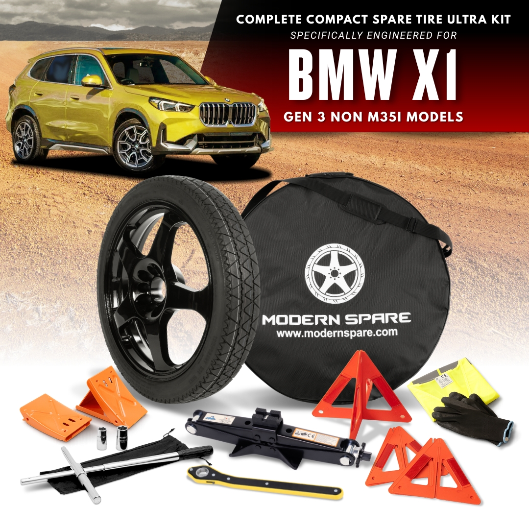 Fits 2023-2026 BMW X1 (Except M35i) - Spare Tire And Complete Accessory Kit Options