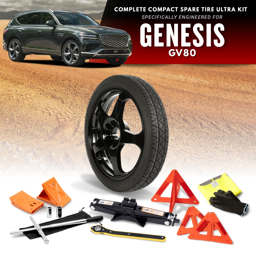 Fits 2020-2026 Genesis GV80 Models - Spare Tire And Complete Accessory Kit Options