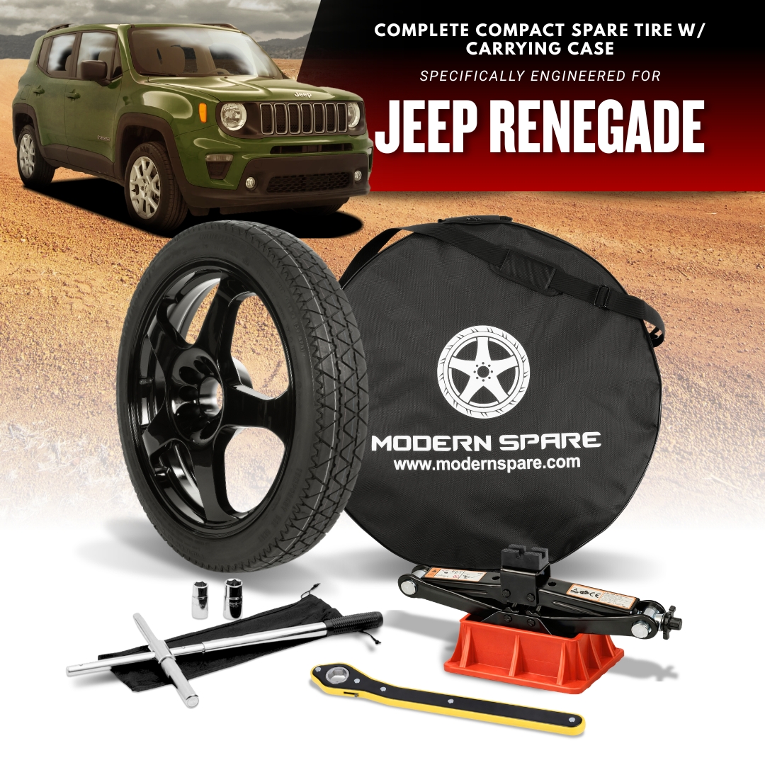 2018-2023 Jeep Renegade - Spare Tire And Complete Accessory Kit Options