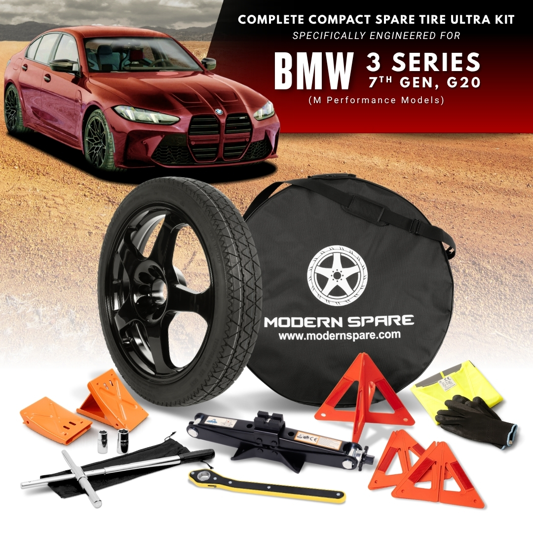 For All 2019-2026 BMW 3 Series (7th Gen, G20 W/ M Performance Brakes)- Spare Tire And Complete Accessory Kit Options