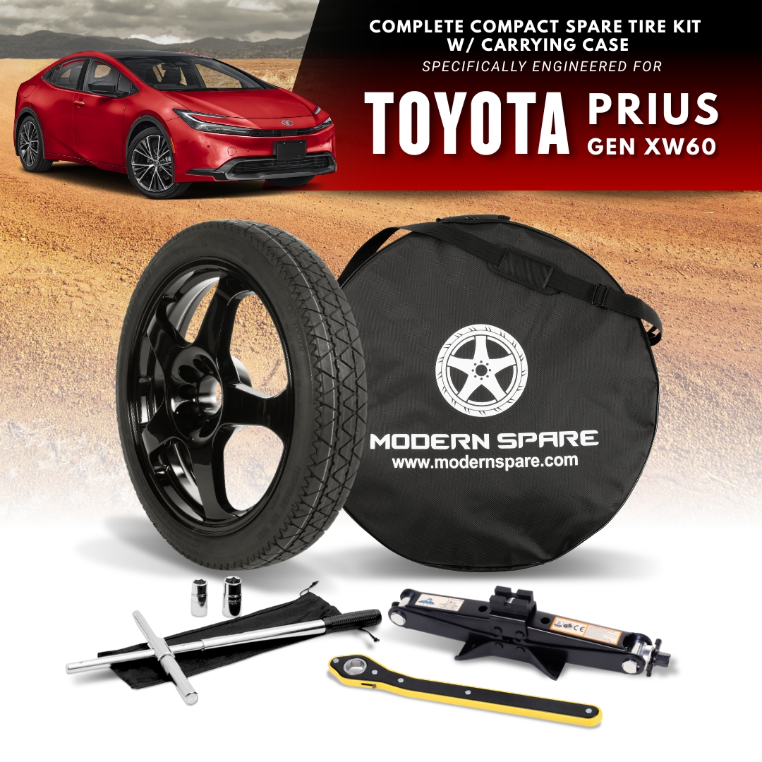 Fits 2023-2026 Toyota Prius And Prius Prime Models (Newest Generation XW60)- Spare Tire And Complete Accessory Kit Options