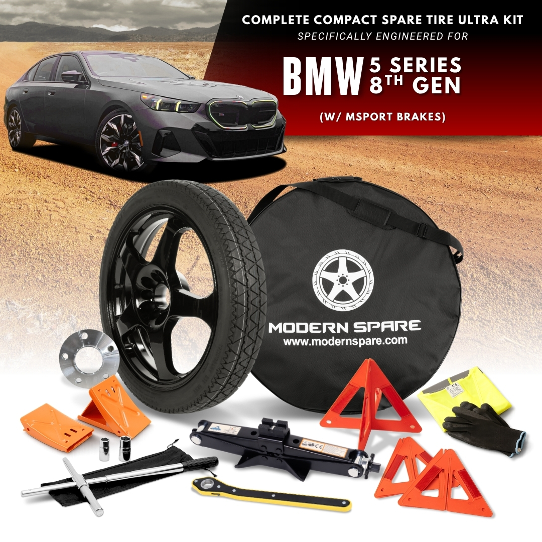 For 2024-2026 BMW 5 Series (With M-Sport Brakes) 8th Generation- Spare Tire And Complete Accessory Kit Options