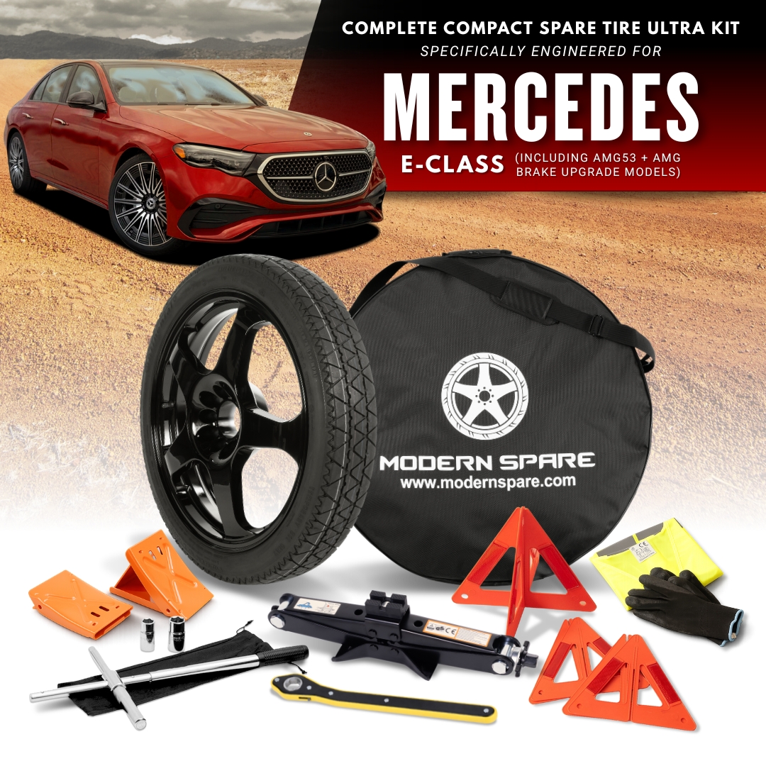 For All 2024-2026 Mercedes E-Class Models (Including AMG E53 & Models With AMG Brake Upgrades) - Spare Tire And Complete Accessory Kit Options