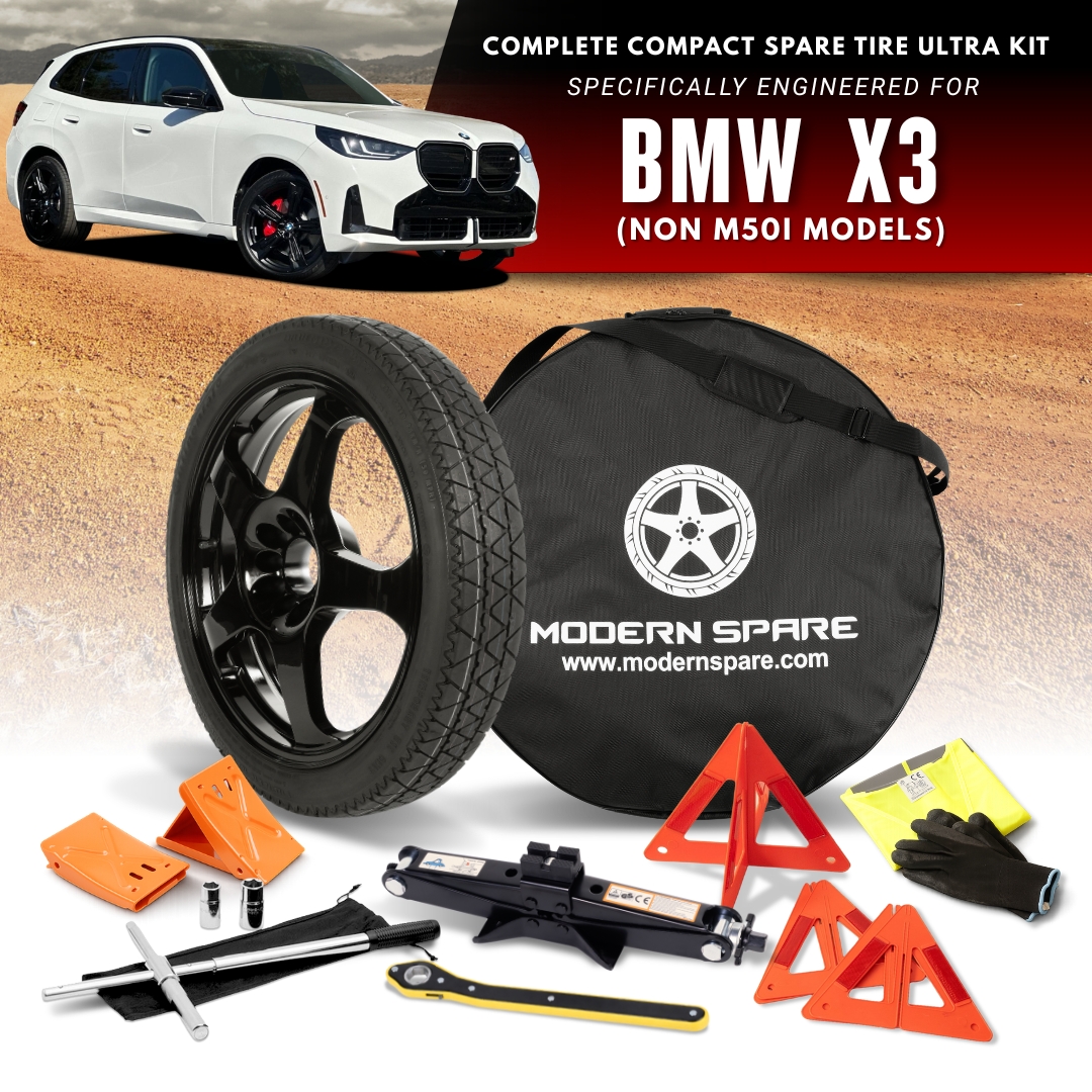 Fits 2018-2026 BMW X3 (Except M50i) Models- Spare Tire And Complete Accessory Kit Options