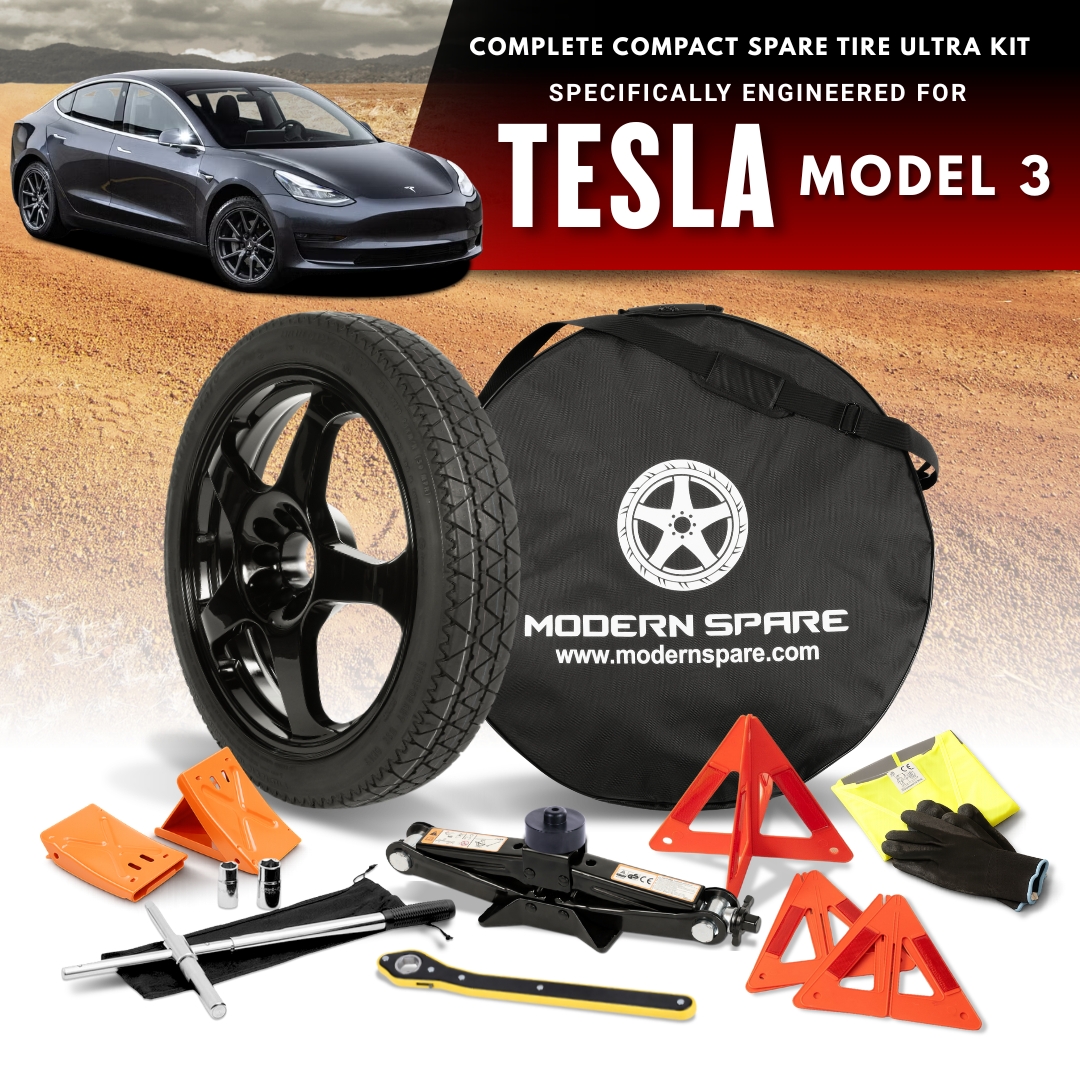 For All 2017-2026 Tesla Model 3 Trim Levels - Spare Tire And Complete Accessory Kit Options