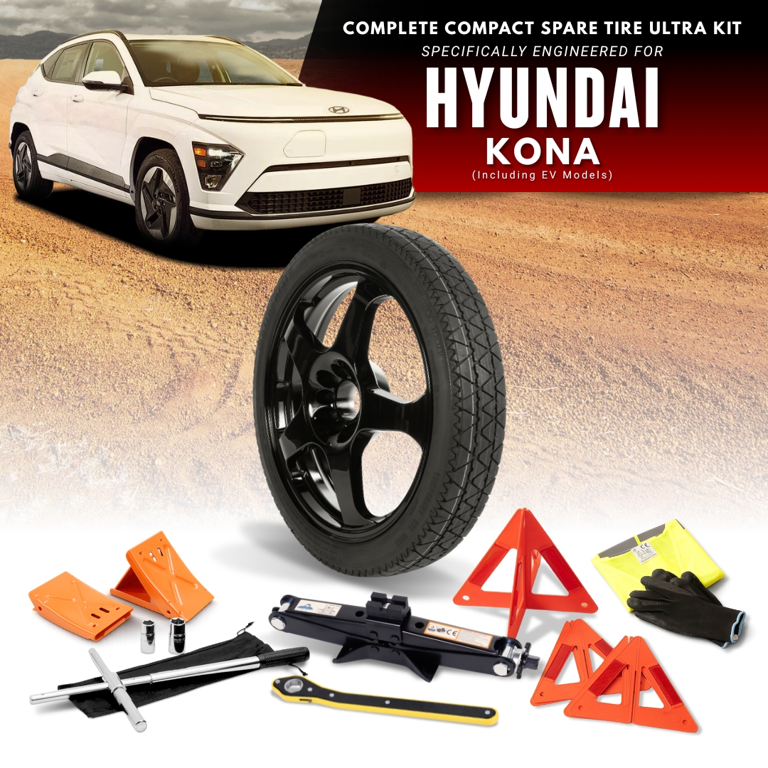For All 2018-2026 Hyundai Kona / Kona EV Models- Spare Tire And Complete Accessory Kit Options